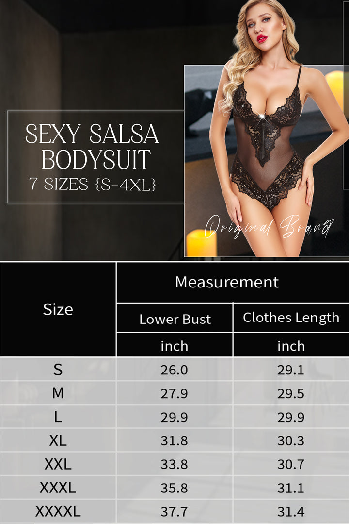 ADSEXY Plus Size Black Lingerie for Women Sexy Lace Teddy Deep V Neck Mini Babydoll Chemise